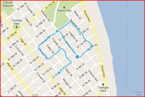 GPS drawing of a "50"